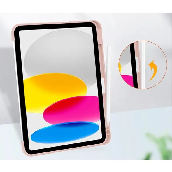 Bizon Case Tab Clear Matt Apple iPad 10 10.9 2022 rose gold