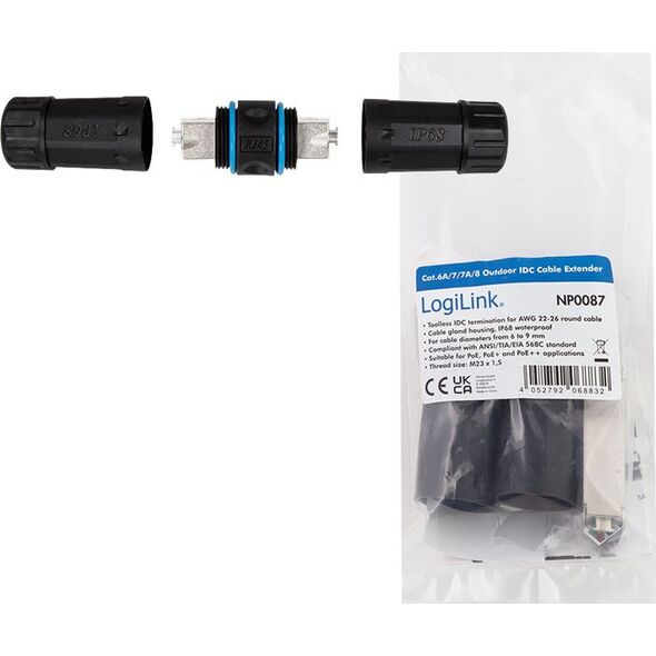 LogiLink LogiLink NP0087 IDC βύσμα Μαύρο 13462594 4052792068832