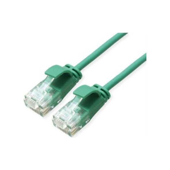 Triton ROLINE GREEN UTP patchkabel Cat.6A (Class EA), LSOH, extra dun, groen, 1 m