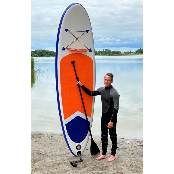 CS Aqua CS Aqua SUP Board - Stand Up Paddleboard - 300x83x15 cm max 120 kg. Πορτοκαλί/Μπλε/Λευκό 13800934 5714156131567
