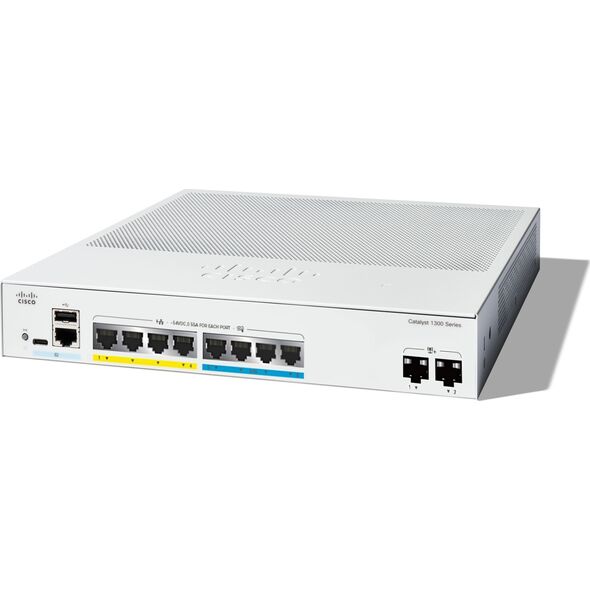 Διακόπτης Cisco Cisco Catalyst 1300-8MGP-2X - Διακόπτης - L3 - διαχειριζόμενος - 8 x 10 Gigabit Ethernet + 2 x 10 Gigabit SFP+ - μια μπάρα Rack montier - PoE+ (120 W) 13456181 889728522038