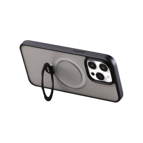 Joyroom Magnetyczne etui ochronne z uchwytem Joyroom JR-BP004 do iPhone 15 (czarne)