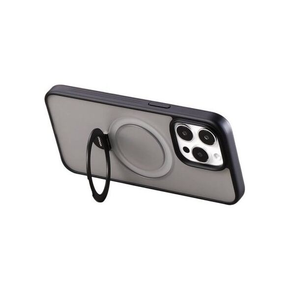 Joyroom Magnetyczne etui ochronne z uchwytem Joyroom JR-BP004 do iPhone 15 Pro (czarne)