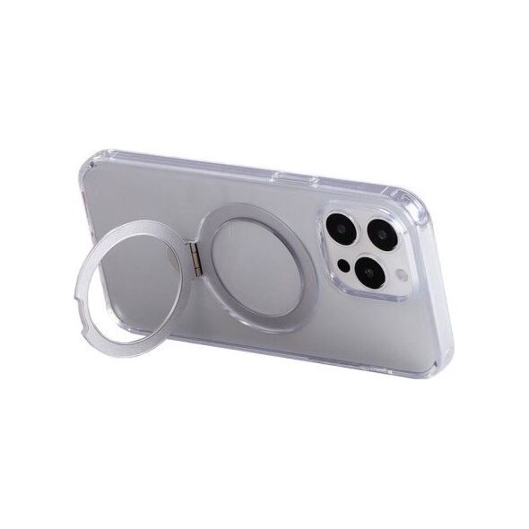 Joyroom Magnetyczne etui ochronne z uchwytem Joyroom JR-BP004 do iPhone 15 Pro (transparentne)