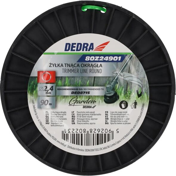 Dedra Στρογγυλή γραμμή κοπής 2,4mmx90m, καρούλι 13815538 5902630000000