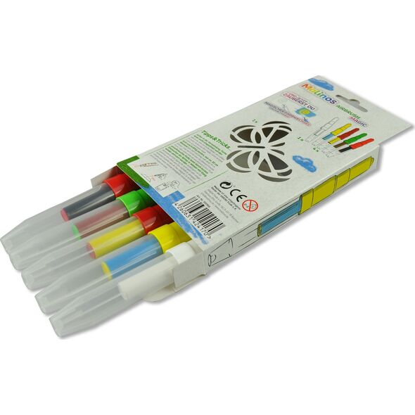 Malinos Malinos Airbrush Stifte Magic Butterfly 5Farben+Schablone 5+ 13335796 4260631424170