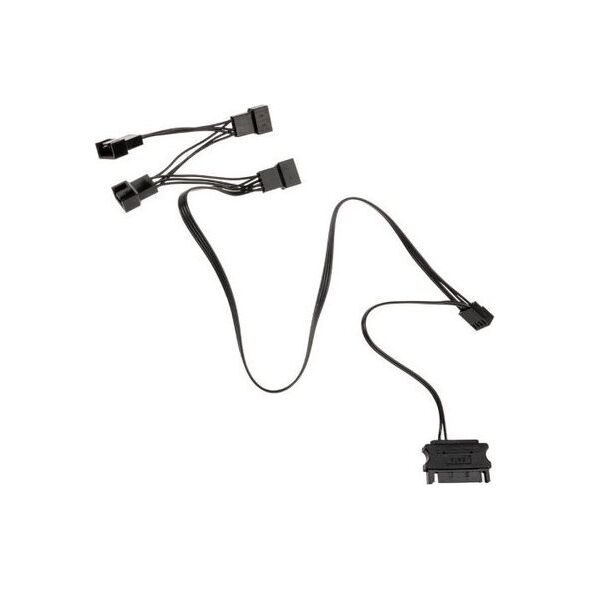 Kolink Kolink 1-4 PWM Lüfter Splitterkabel - 35 cm, geflochten, μαύρο 13336504 5999094005297