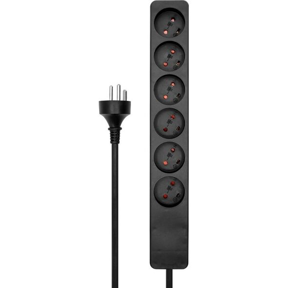 Καλώδιο τροφοδοσίας MicroConnect Microconnect MC-GRU0605DKB splitter 5 m 6 x πρίζα ρεύματος Indoor Black 13390853 5715063118665