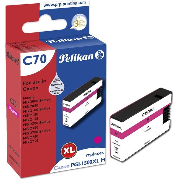 Κασέτα μελάνης Pelikan Pelikan C70 Magenta 1 τεμ. Αντικατάσταση Υψηλής απόδοσης (XL). 13434855 4018474707963