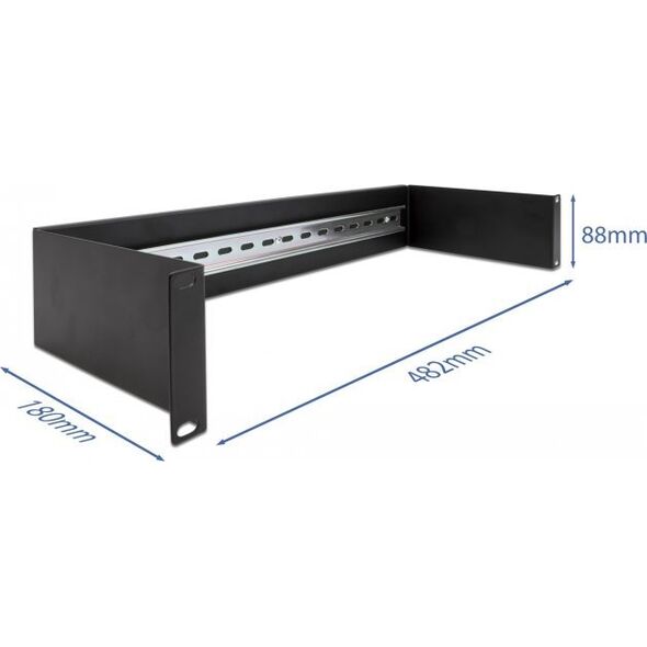Delock Delock DeLOCK 66884 organizer καλωδίων Stand Ράγα καλωδίων Μαύρο 1 τεμ. 13435437 4043619668847