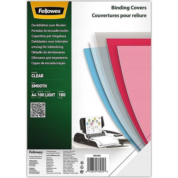Fellowes Binding covers Fellowes Smooth A4/180μm διαφανές (100) 13441707 43859782703