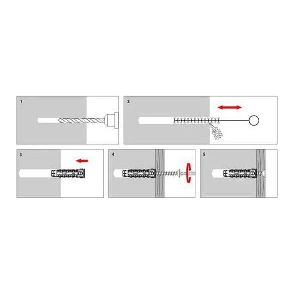 Kołek uniwersalny 10x50/70, wkręt z łbem stożkowym, karton (SFXP-10050070 x 50szt.)
