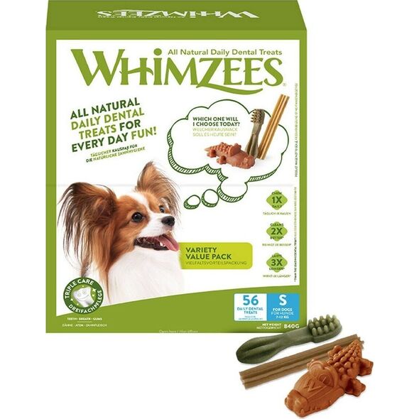 Whimzees Whimzees Variety S, 56 stk, 840 g, κουτ 13278395 8718627754979