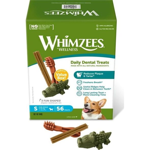 Whimzees Whimzees Variety S, 56 stk, 840 g, κουτ 13278395 8718627754979