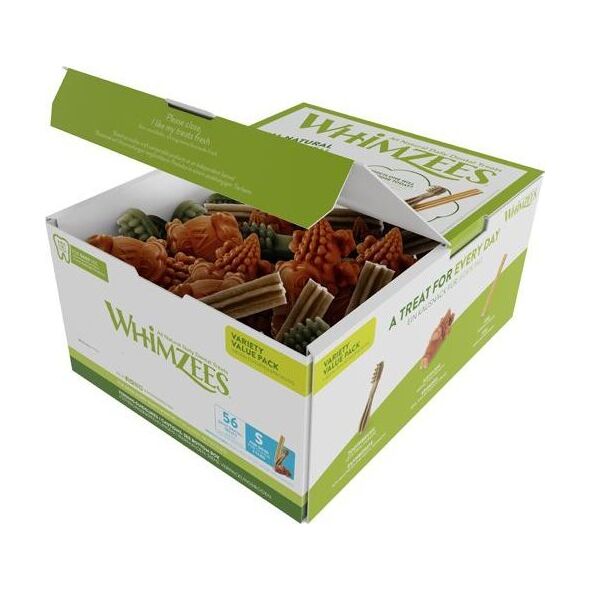 Whimzees Whimzees Variety S, 56 stk, 840 g, κουτ 13278395 8718627754979