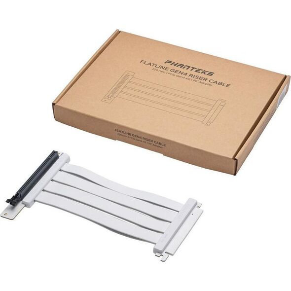 Phanteks PHANTEKS PCI-E 4.0 x16 riser ribbon καλώδιο, 90 μοίρες, 22 cm - λευκό 13334062 886523002758