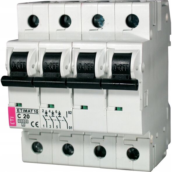 Etipo Αυτόματος διακόπτης ETI-Polam Asti-Etimat 10 002136717 3P+N C 20A 10kA AC 13475142 5904722942448