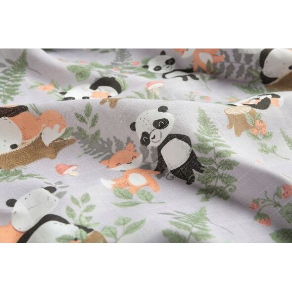 Sensillo MUSLIN WRAPPER PANDA AND FOX 120X120 CM 13925720 5903076320001