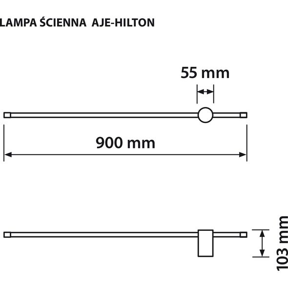 Kinkiet Activejet Lampa ścienna LED Activejet AJE-HILTON Black NW