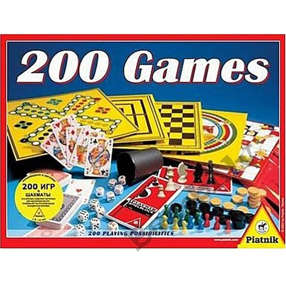 Piatnik PIATNIK Σετ επιτραπέζιων παιχνιδιών 200 Games (Στα Λετονικά, Ρωσική γλώσσα.) 13483560 4743199002337
