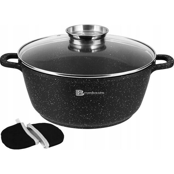 GARNEK Z POWŁOKĄ MARMUROWĄ 1.6L 18cm BRUNBESTE BB-1980