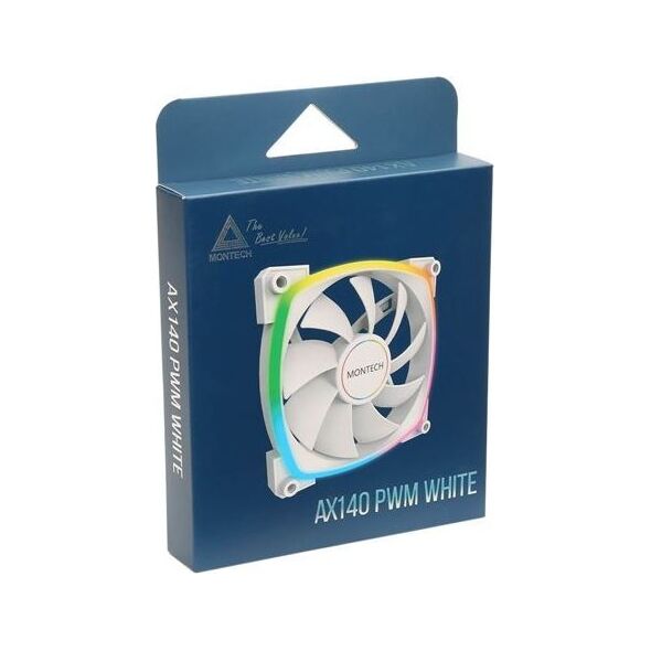 Montech Montech AX140 PWM ARGB Lüfter - 140mm, weiß 13338465 4710562749281