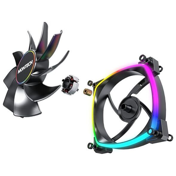 Montech Montech RX140 PWM ARGB Reverse Lüfter - 140mm, schwarz