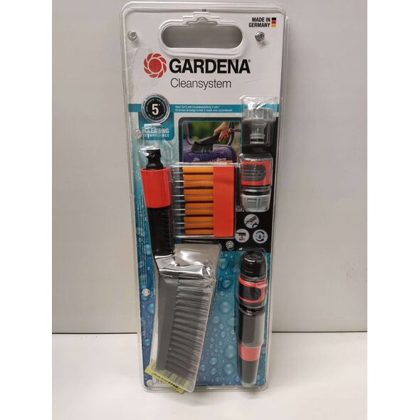 Βασικός εξοπλισμός Gardena GARDENA Cleansystem με βούρτσα χειρός S μαλακή, βούρτσα πλυσίματος (γκρι/πορτοκαλί, συμπεριλαμβανομένων 10 ράβδων σαπουνιού, σύριγγα καθαρισμού, σύνδεσμος) 13339689 4078500064996