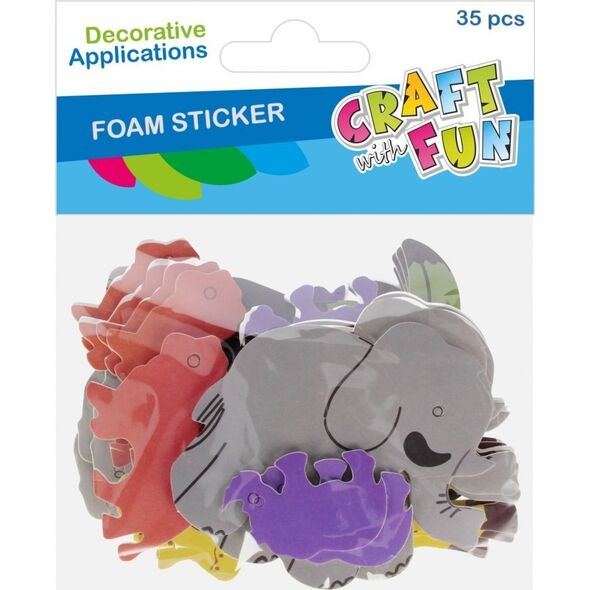 Craft with Fun EVA DECK DECORATION ZOO SPRZYL 35PCS CF PBH 12/144 14223050 5905520000000