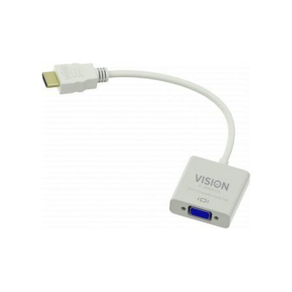 Προσαρμογέας AV Vision Vision Professional InstallationStauglicher Προσαρμογέας HDMI ZU VGA - 30 JAHRE GARANTIE - MAXIMALE AUFLOSUNG 1920 X 1080 - KEINE KONVERTINUNG VON VGA ZU HDMI - HDMI (M) ZU VGA (F) 13354419 4191274000004