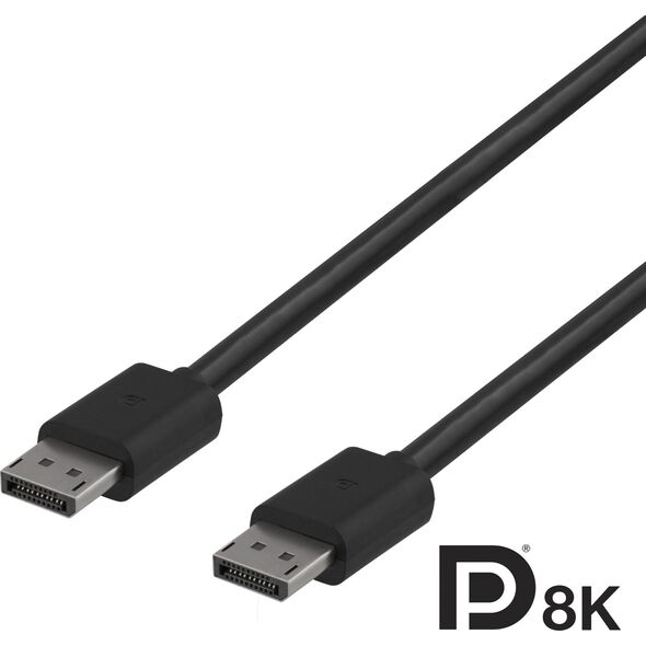 Καλώδιο Deltaco DisplayPort kabelis DELTACO 8K, DP 1.4, 3m, juodas / DP8K-1030-K / 00110016 13435482 7333048051219
