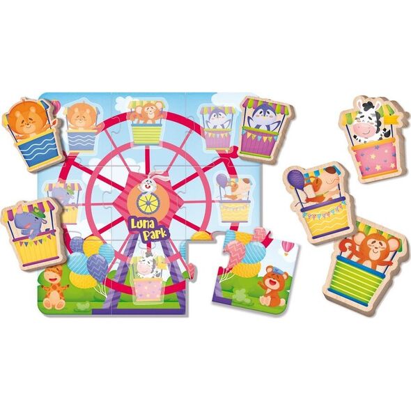 Lisciani LISCIANI MONTESSORI BABY wood puzzle Luna Park 15τεμ., 96855 14235620 8008324096855