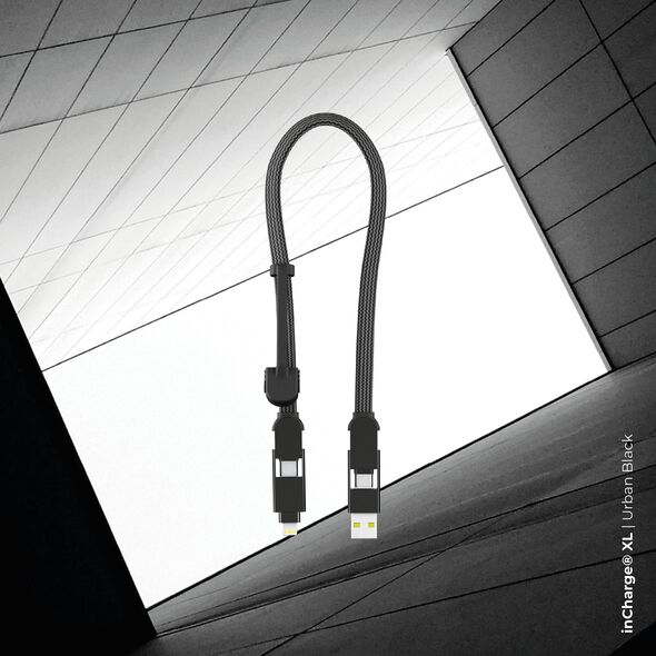 Rolling Square Καλώδιο USB Rolling Square Cable - inCharge XL 30cm μαύρο - Εγγυημένη ασφάλεια. Απλές δόσεις. Δωρεάν αποστολή από 170 PLN. 13342123 7640170466713