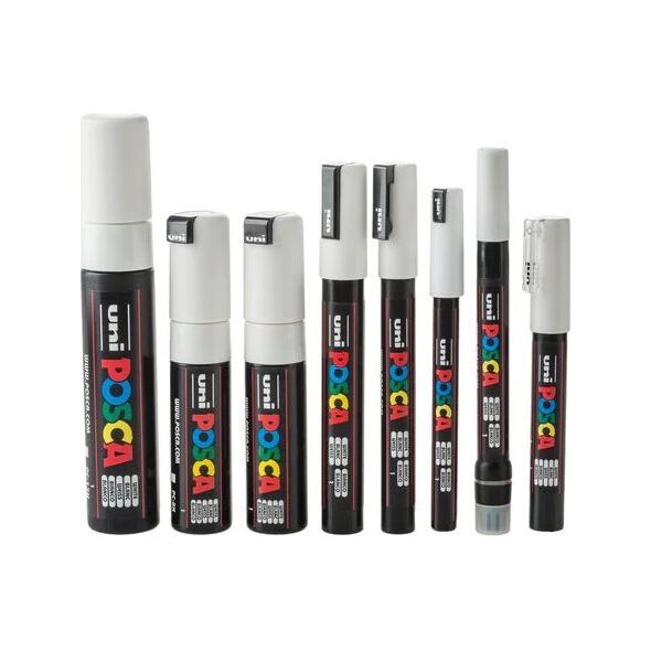 Posca Posca - 8 Nib Size White Set (401618) /Arts and Crafts 14053616 5012788011890
