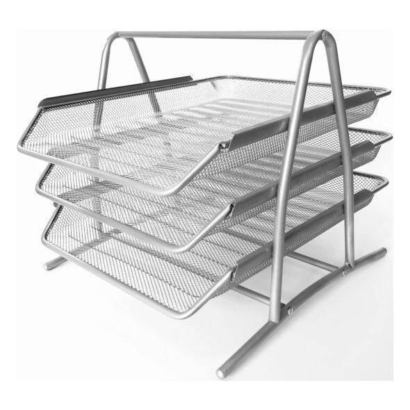Stickn Brevbakkesæt tråd metal MESH m/3 bakker sølv 14127290 7392265302153