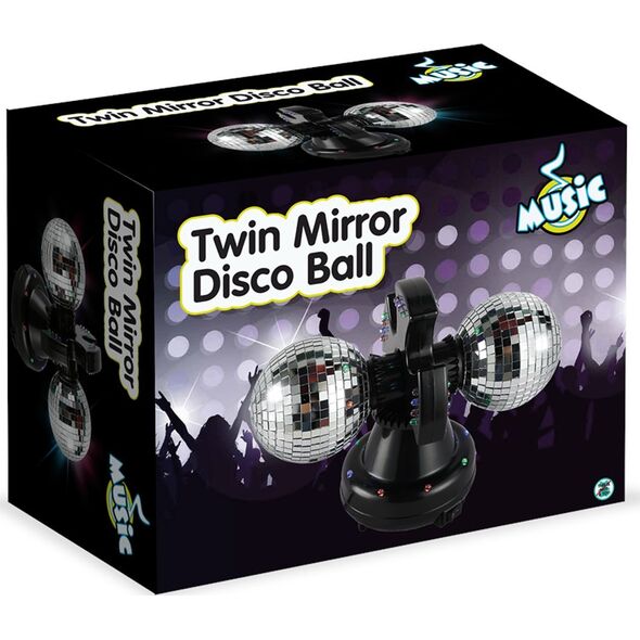 Music - Twin Mirror Ball lamp LED (501114) /Lights and Sound /Silver