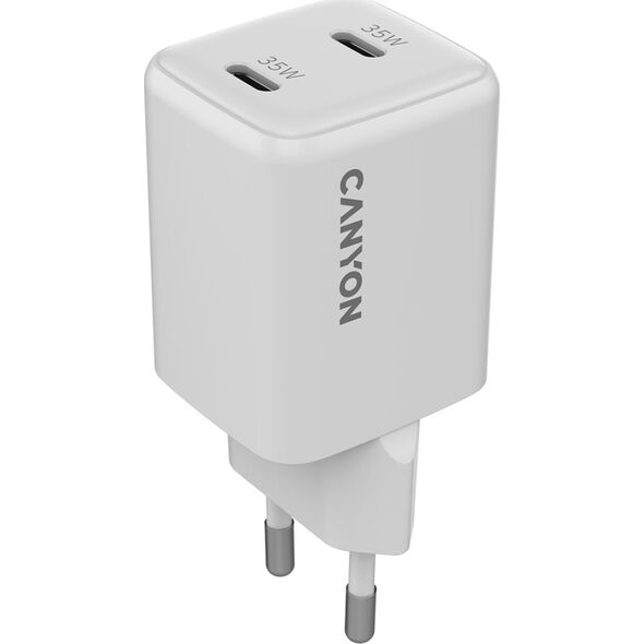 Canyon CU35CC Laptop, Smartfon, Tablet Biały Prąd przemienny Bezprzewodowe ładowanie Szybkie ładowanie Wewnętrzna