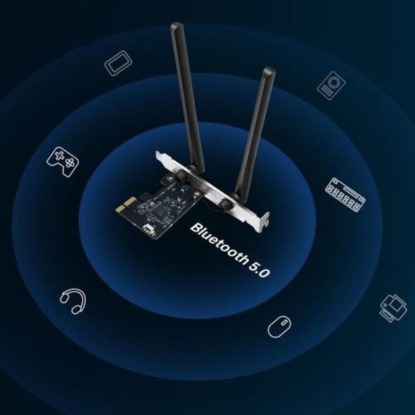 Κάρτα δικτύου προσαρμογέα Mercusys MERCUSYS MA30E WiFi5 PCIe (AC1200, 2,4GHz/5GHz, Bluetooth5.0) 13908692 6957939001889