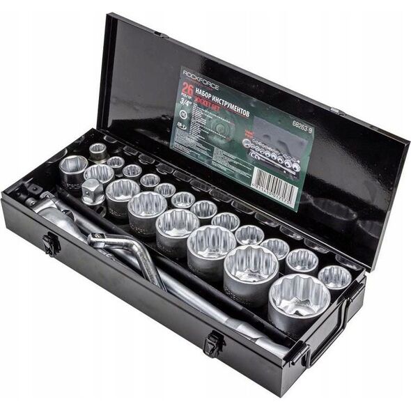 Zestaw narzędzi Rockforce ROCKFORCE ZESTAW KLUCZY NASADOWYCH 26el. 3/4" 12KĄT.