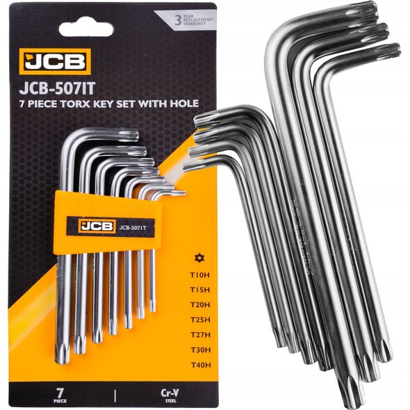 Jonnesway JCB TORX  7szt.  T10-T40 Z OTWOREM