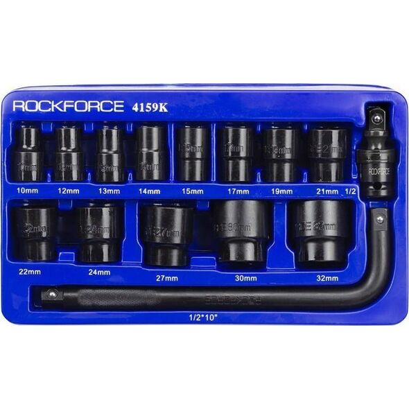 King Tony ROCKFORCE NASADKI UDAROWE kpl. 15el.1/2"  6-KĄT. (10-32mm)