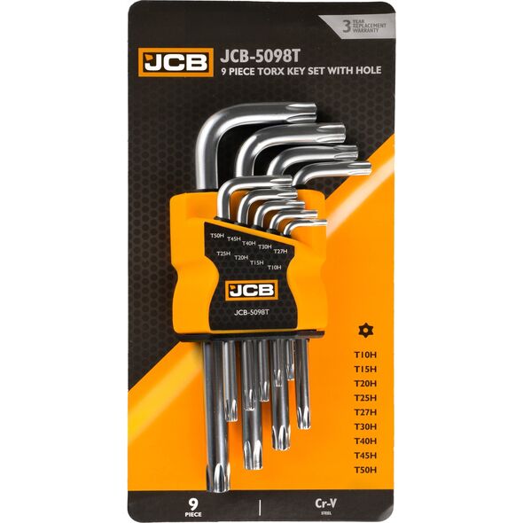 JCB JCB TORX  9szt.  T10-T50 Z OTWOREM