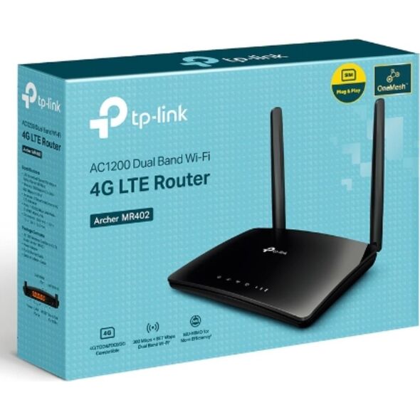 TP-LINK Archer MR402 AC1200 Wireless Dual Band 4G LTE Router