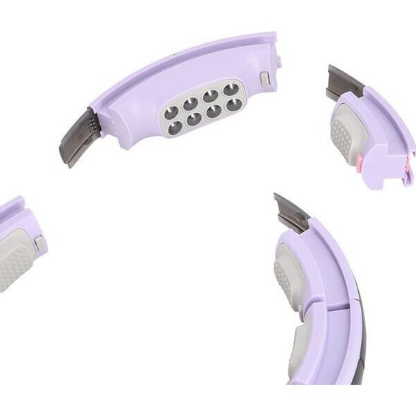 HMS ZESTAW HULA HOP MAGNETYCZNY VIOLET HHM13 Z LICZNIKIEM HMS + PAS WYSZCZUPLAJĄCY BR163 BLACK