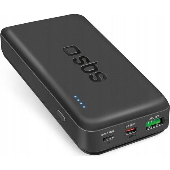Powerbank SBS TTBB20000PD20K 20000 mAh 20W PD USB-C, USB-A, Micro-USB - czarny