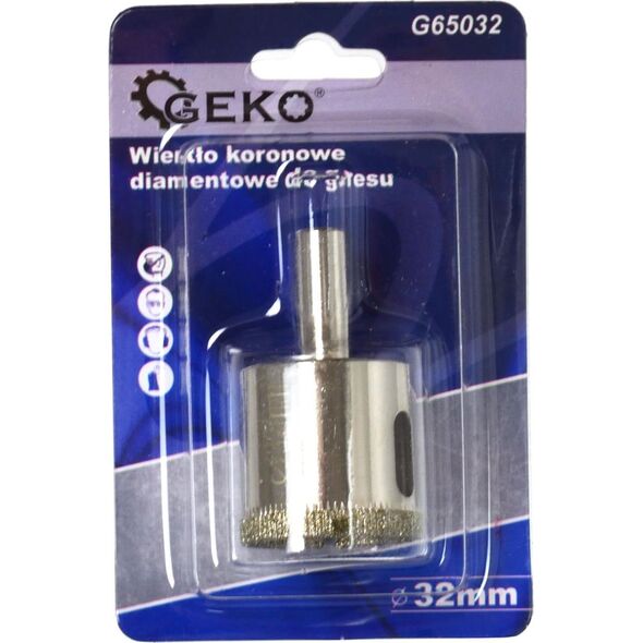 Wiertło Geko Wiertło koronowe diamentowe do gresu 32mm (1/10)
