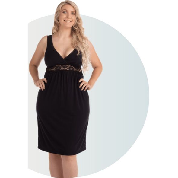 Carriwell CARRIWELL Maternity & Nursing Nightie Black XL, 602300 14235275 5714399060235