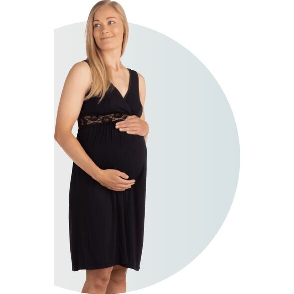 Carriwell CARRIWELL Maternity & Nursing Nightie Black XL, 602300 14235275 5714399060235