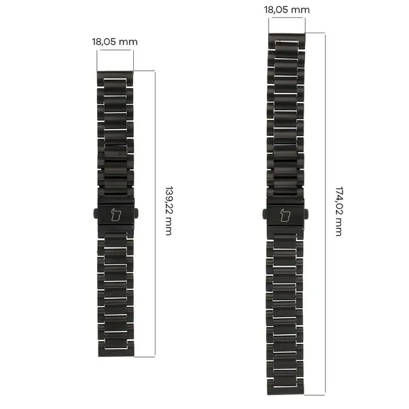 Bizon Strap Watch Aura Smartwatcha 18 mm black