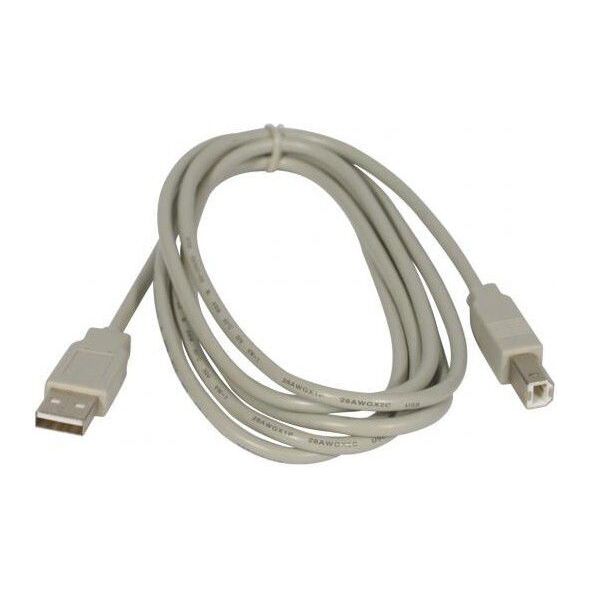Kabel USB Logo USB-A - USB-B 1.8 m Szary (17057)